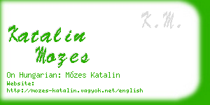 katalin mozes business card